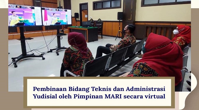 Pimpinan dan Hakim PN Bangkinang Mengikuti Pembinaan Bidang Teknis dan Administrasi Yudisial oleh Pimpinan Mahkamah Agung Republik Indonesia secara virtual
